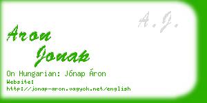 aron jonap business card